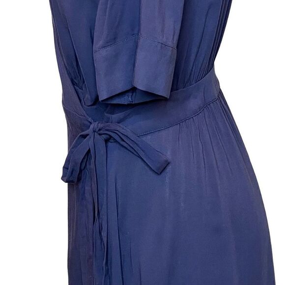 Express navy blue short sleeve wrap dress size S - Picture 8 of 11